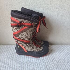 Coach Marian Lace-up Insulated Snow Boots Women's Size 7.5
